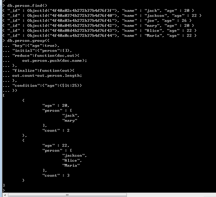 mongodb中聚合的示例分析