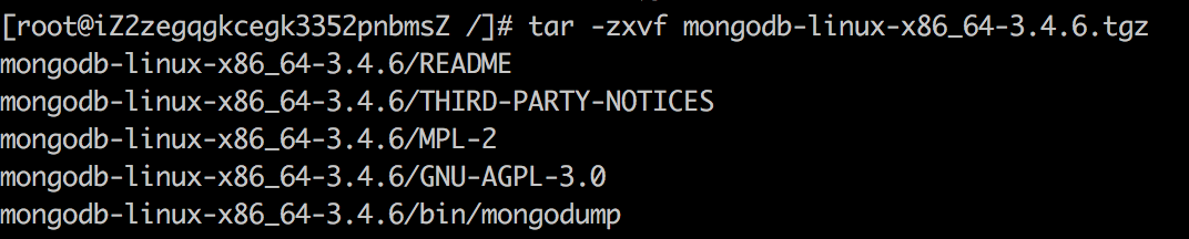 在Linux服务器中配置mongodb环境的步骤