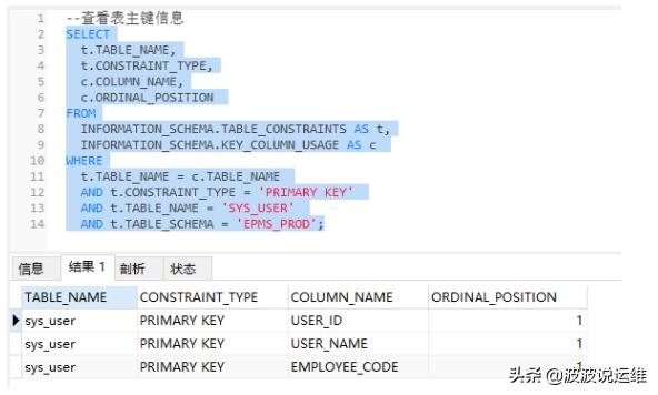 mysql如何快速获得库中无主键的表