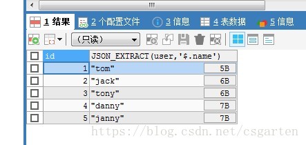 mysql查询字段类型为json时的查询方式有哪些