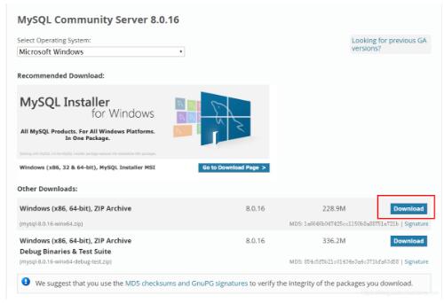 Windows下mysql community server 8.0.16安装配置方法图文教程