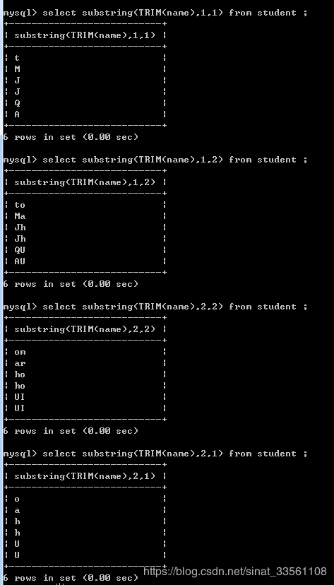 软件测试之MySQL数据库函数的示例分析