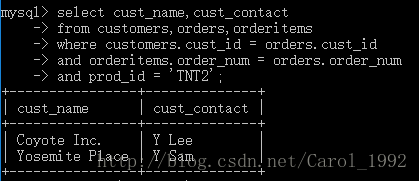 詳解MySQL子查詢（嵌套查詢）、聯(lián)結表、組合查詢