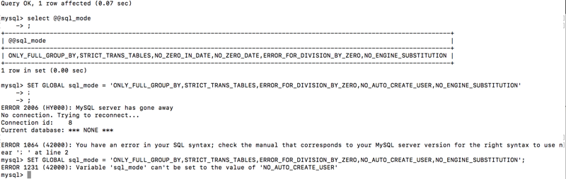 如何解决MySQL 8.0.13设置日期为0000-00-00 00:00:00时出现的问题