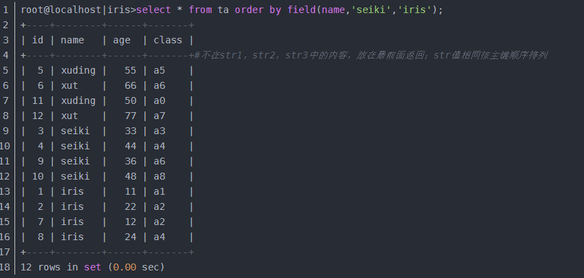 如何在MySQL数据库中使用field()排序函数