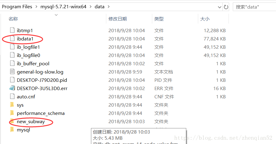 mysql 5.7.21 解压版如何通过历史data目录恢复数据