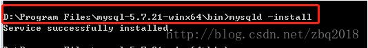 mysql 5.7.21 winx64绿色版安装配置方法图文教程