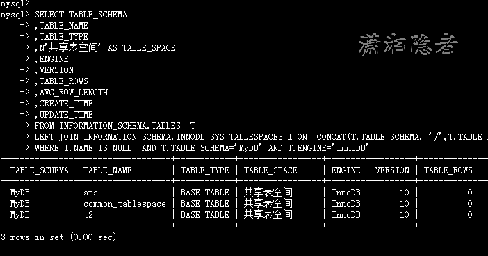 MySQL判别InnoDB表是独立表空间还是共享表空间的方法详解