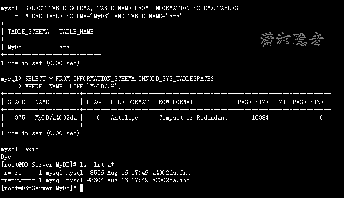 MySQL判别InnoDB表是独立表空间还是共享表空间的方法详解