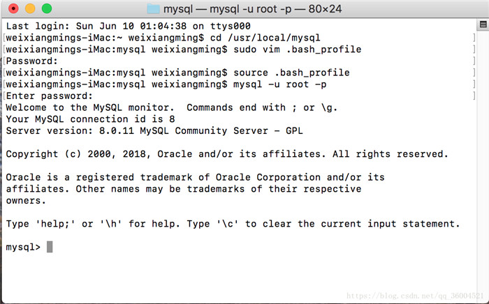 mysql 8.0.11 macos10.13安裝配置方法圖文教程