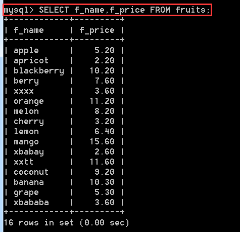 MySQL数据库中表查询操作的示例分析