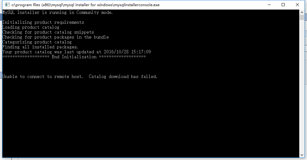 MySQL Installer is running in Community mode 的解决办法