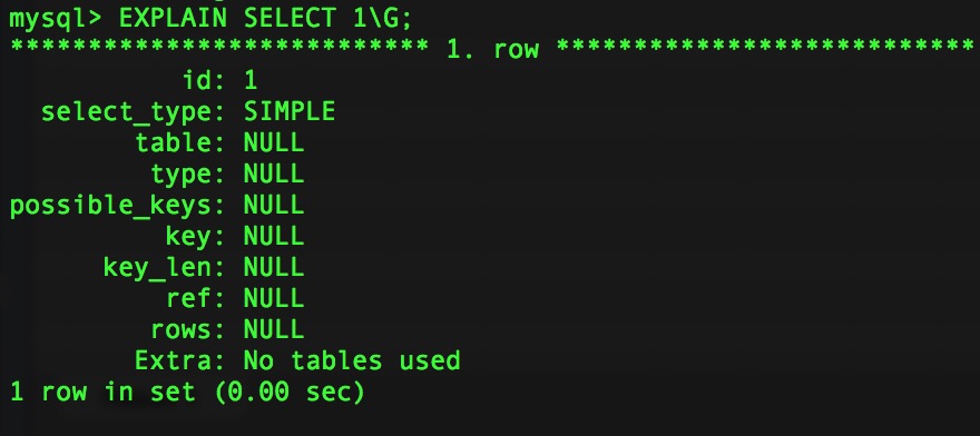 MySQL中执行计划explain命令示例详解