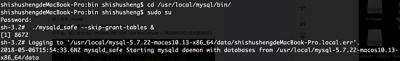 Mac 下 MySQL5.7.22的安装过程