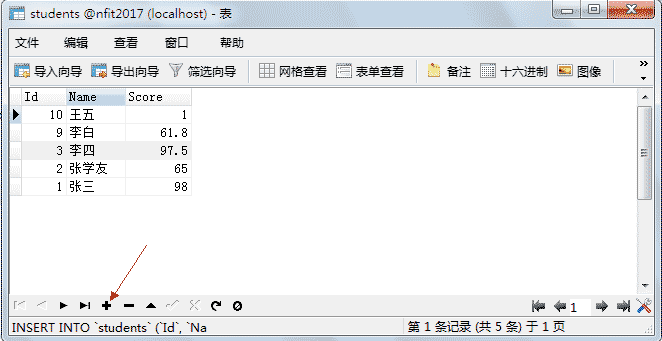 MySQL数据库的示例分析