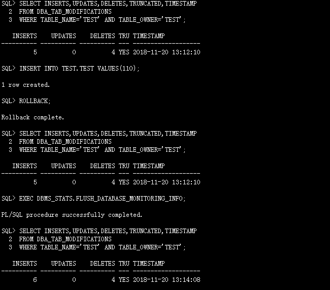 ORACLE中如何查找定位表最后DML操作的时间