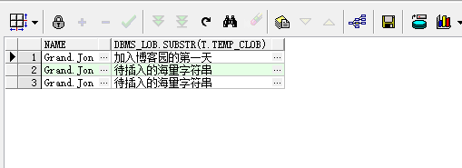 Oracle中CLOB大数据字段类型操作的示例分析