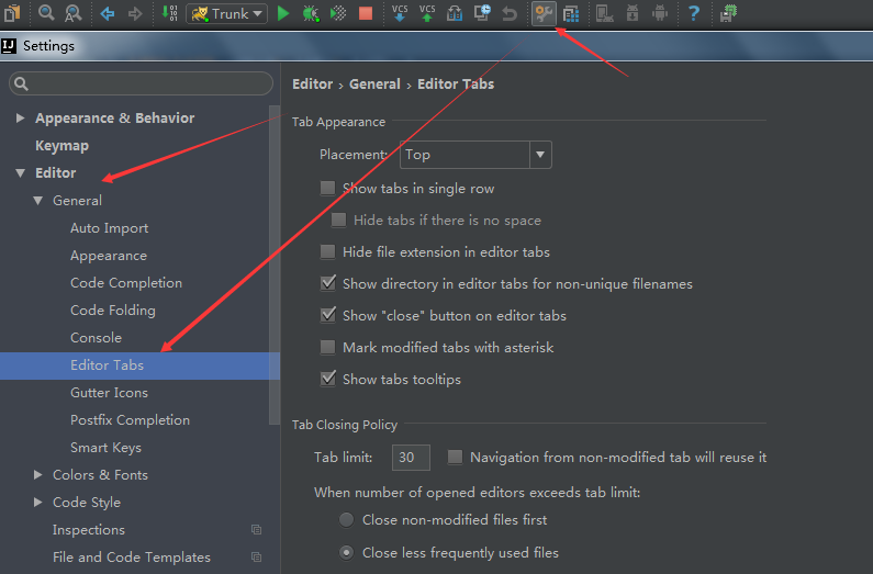 怎么在IntelliJ IDEA中设置Tabs实现同时打开多个文件