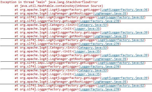 詳解log4j-over-slf4j與slf4j-log4j12共存stack overflow異常分析