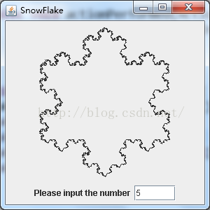 java递归实现科赫雪花