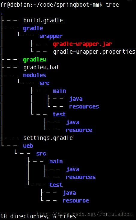如何在springboot中使用gradle构建一个多模块项目
