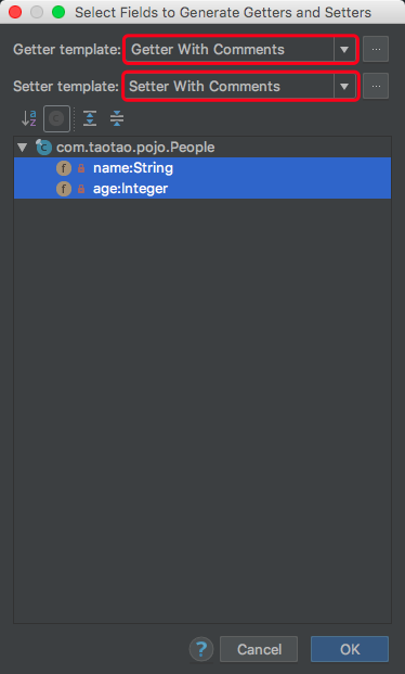 IDEA如何设置生成带注释的getter和setter