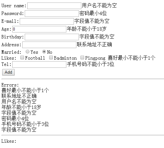 Spring MVC Annotation验证的示例分析