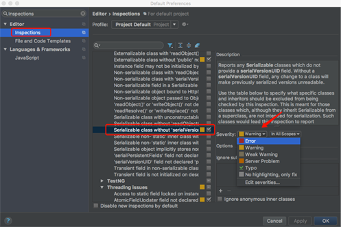 IntelliJ IDEA中如何自动生成serialVersionUID