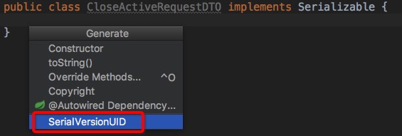 IntelliJ IDEA中如何自动生成serialVersionUID