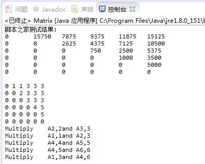 Java矩阵连乘问题(动态规划)算法实例分析