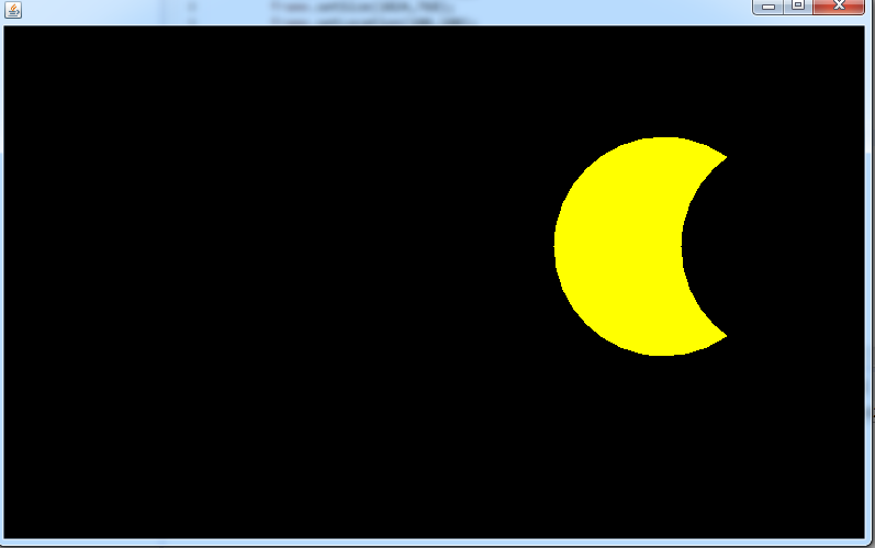 Java编程实现月食简单代码分享