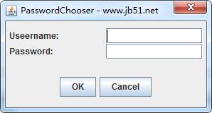 Java Swing中JDialog实现用户登陆UI示例