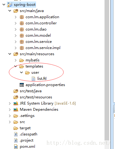 詳解MyEclipse中搭建spring-boot+mybatis+freemarker框架
