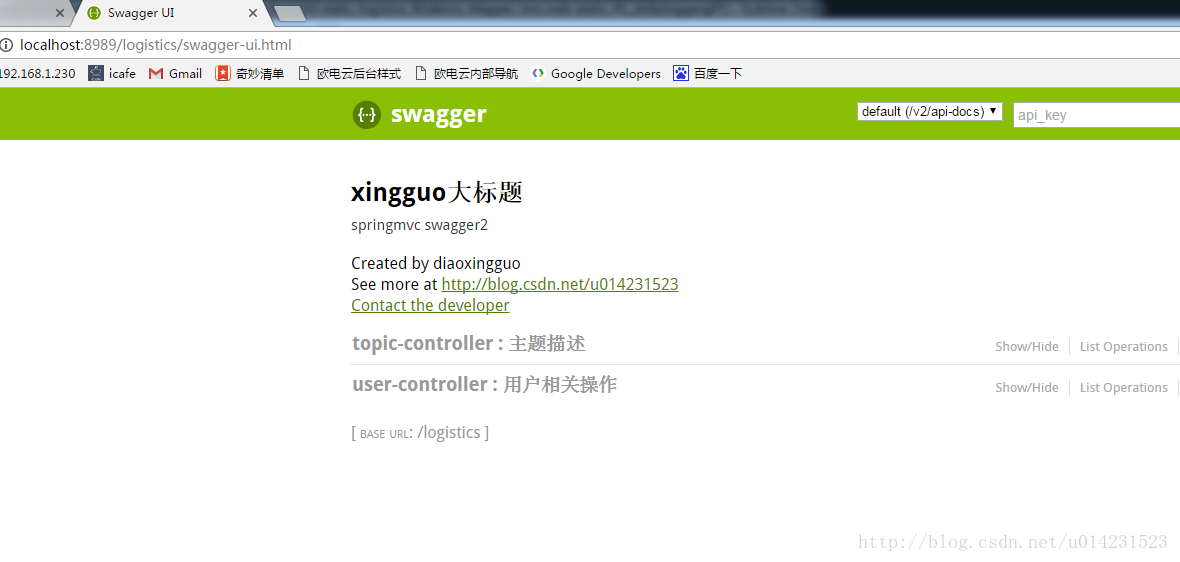 如何使用Spring MVC与springfox-swagger2搭建一个restful API