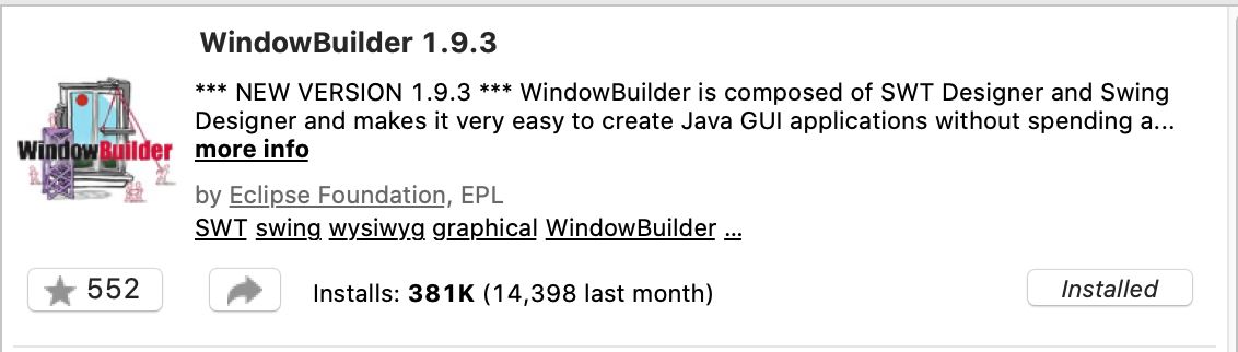 Java中如何安装及使用WindowBuilder