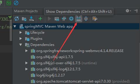 Intellij IDEA中查看maven项目中所有jar包的依赖关系图的方法