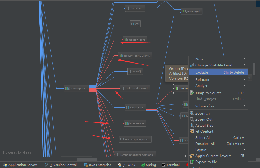 Intellij IDEA中查看maven项目中所有jar包的依赖关系图的方法