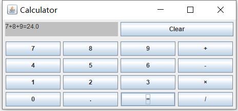 Java swing组件如何实现简易计算器