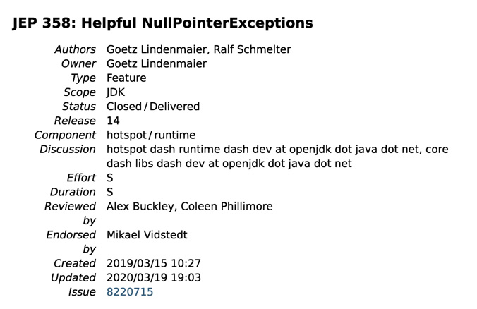 Java14发布了,再也不怕NullPointerException了