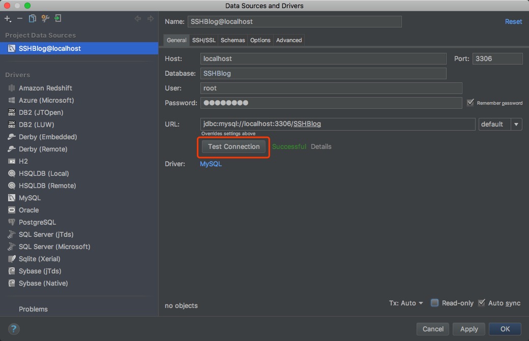 IntelliJ IDEA下自动生成Hibernate映射文件以及实体类