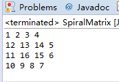 Java实现的打印螺旋矩阵算法示例