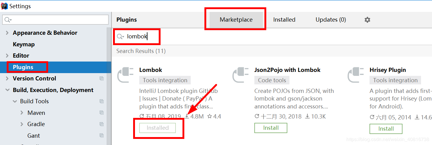 IntelliJ IDEA2019 安装lombok的实现