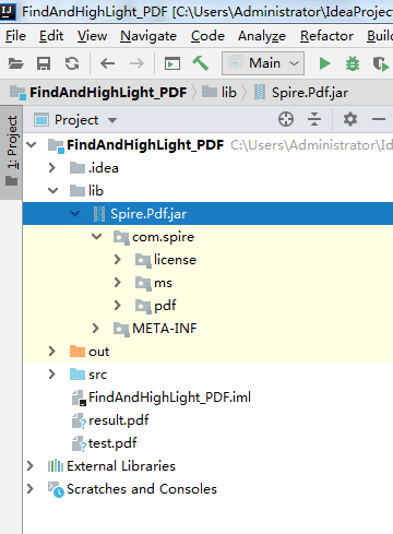 Java中怎么查找并高亮PDF文本