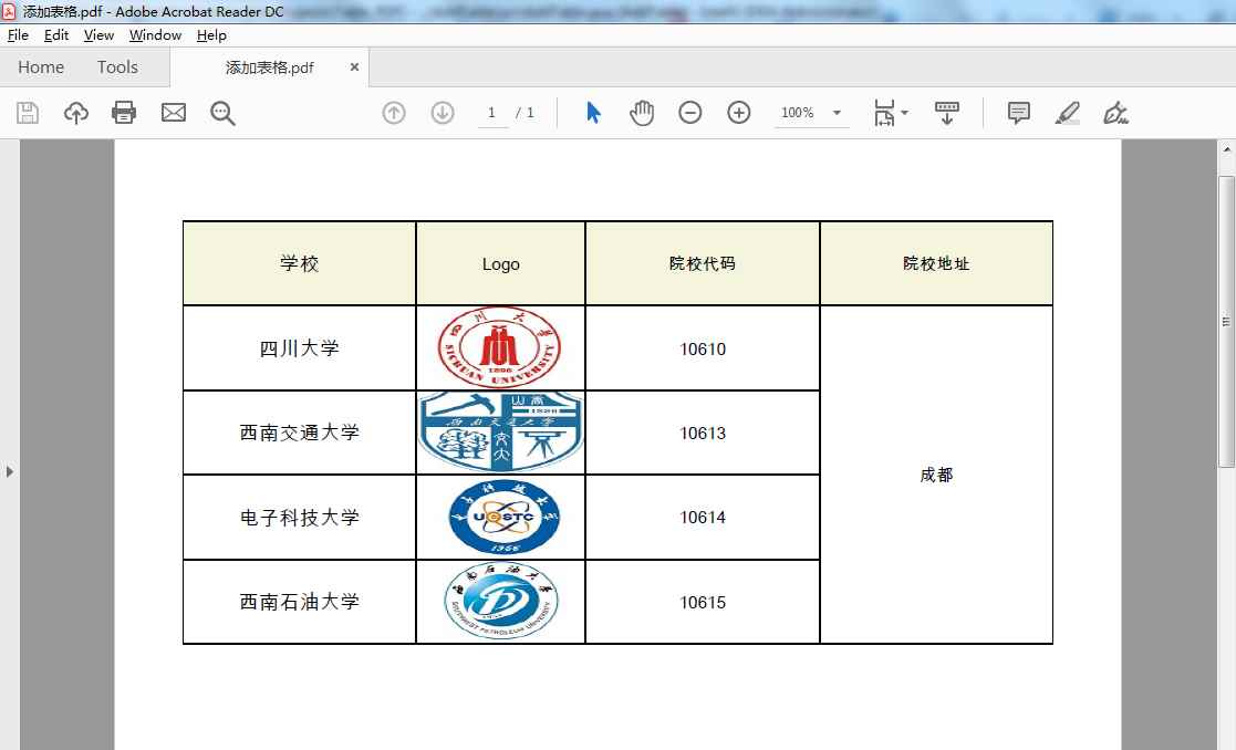 Java在PDF中添加表格过程详解