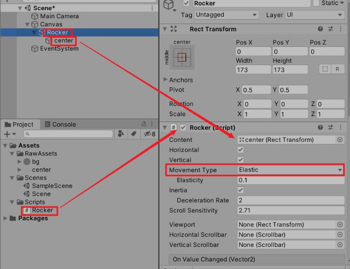 Unity如何使用ScrollRect制作搖桿