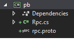 C# protobuf自动更新cs文件