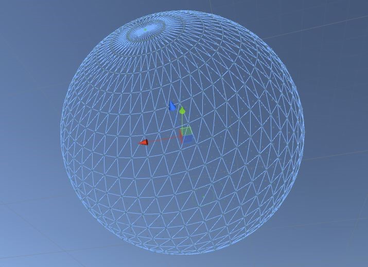 Unity3D網(wǎng)格功能生成球體網(wǎng)格模型