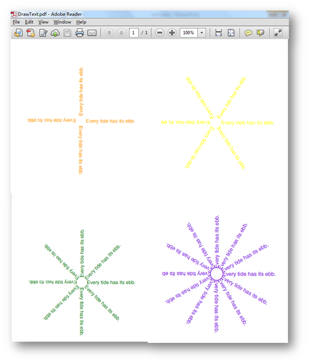 C#在PDF中繪制不同風(fēng)格類型的文本方法實例