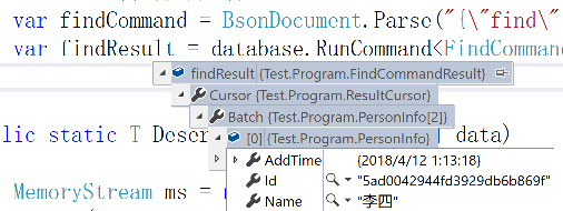 C#中怎么将MongoDB->RunCommand结果映射到业务类