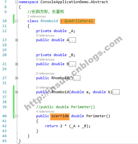 C#的抽象类别的特点